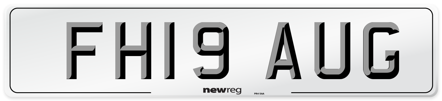 FH19 AUG Number Plate from New Reg